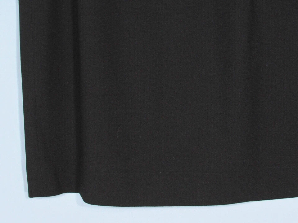 FALDA MIDI RECTA/LÁPIZ JAEGER Negra Sólida PURA LANA NUEVA Carrera Talla 14 De Colección Foto 3 de 4