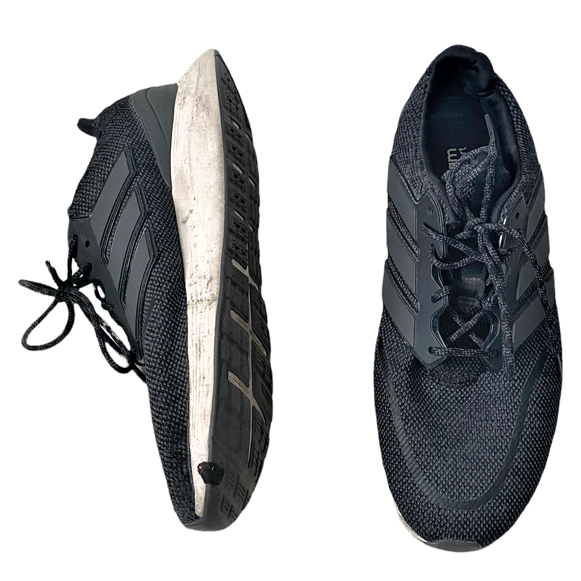 Scarpe da corsa uomo Adidas sneakers taglia 10 5 nere Cloudfoam comode 789005