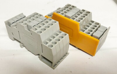 10 - Wago 281 4mm2 Lot - Terminal Blocks w/ 8- Adjacent Jumper  #10122
