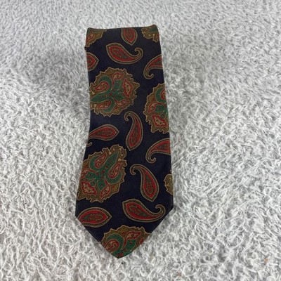 Pierre Balmain Silk Paisley Tie Navy Red Green Luxury Mens Fashion