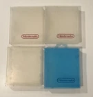 Lot of 4 VTG Nintendo NES N64 Clear Plastic Clamshell Hard Game Case Box Blue