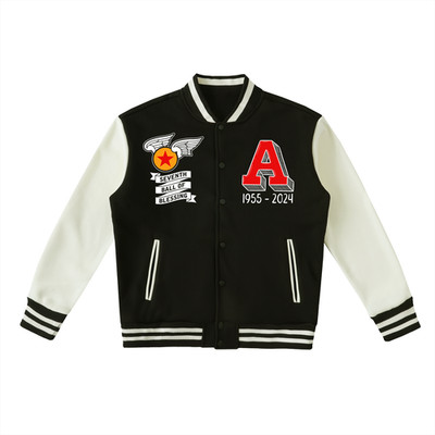 Tribute - Dragon - Unisex Two-Tone Fleeced Varsity Jacket