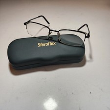 Pre Owned Sferoflex 2582 136 50 18 140 Womens Eyeglasses, Black Rim ,With Case