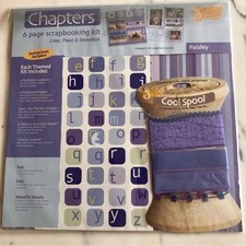 10 pages 12x12 Chapters Cool Spool Scrapbooking Kit - Purple / Cream Wedding