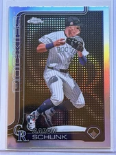 2025 Topps Chrome Aaron Schunk #238 Light Board Refractor (RC) Case Hit Rockies