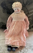 Antique Hertwig 18  China Head Doll   Dorothy  Pet Name Blonde c1895-1904