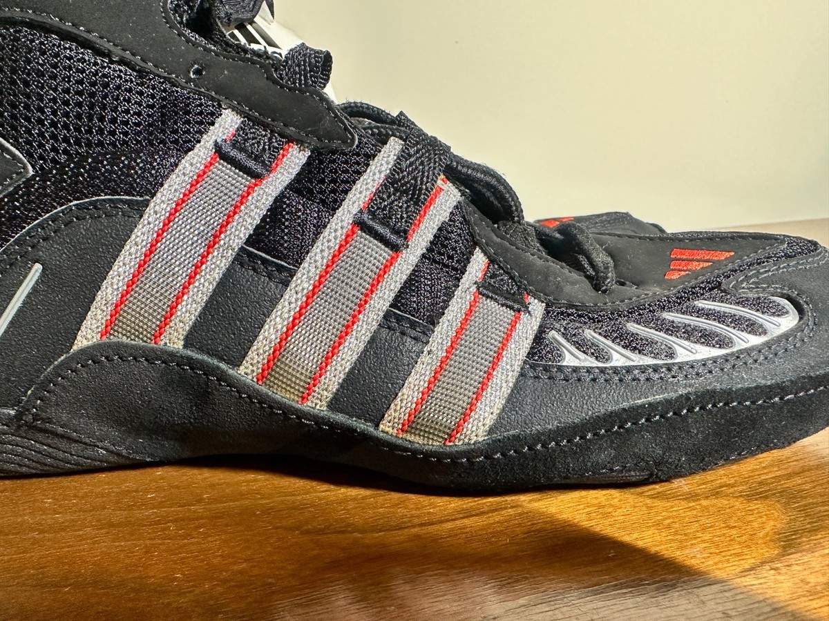adidas gazelle silver green womens adidas Mat Wizard 5 Wrestling Shoes Black/Grey 8 main image 1