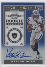 2019 Panini Contenders Optic Rookie Ticket Blue Prizm 58/75 Keelan Doss Auto 6er