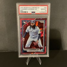 2024 BOWMAN CHROME SAPPHIRE RED #30 VLADIMIR GUERRERO JR. 1/5 PSA GEM MT 10 🔥🔥