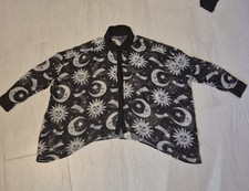 Killstar New Moon Batwing Black Blouse Top Button Up Sz Small EUC