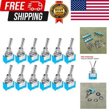 12pcs SPST Mini Toggle Switch, 2-Terminal 2-Position, Miniature ON/Off Switch...