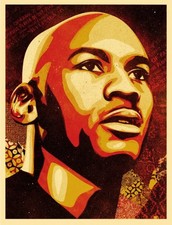 Michael Jordan x Shepard Fairey x Upper Deck - Signed & Numbered 10/523 with COA