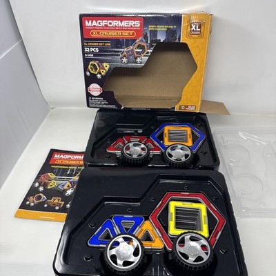 Two Sets Of Magformers XL Cruisers Magnetic Building Blocks Set (32 Pieces Each)