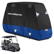 Golf Cart Cover 4 Passenger - Heavy Fit for 2 2/4 Passenger Cart Black Blue