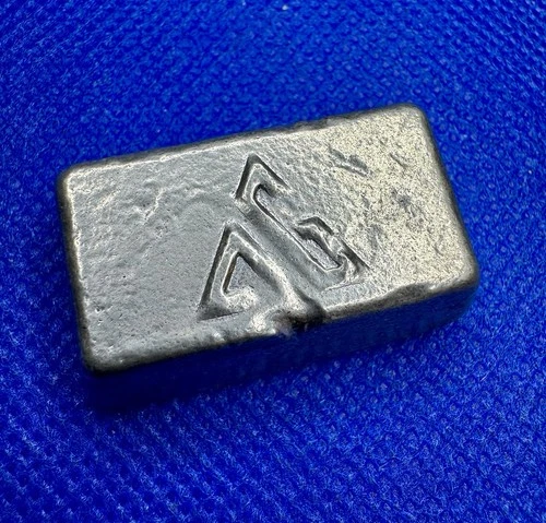 2.5 Oz  Hand Poured .999 Silver Bar By Above Grade Bullion Fat  Beveled Bar