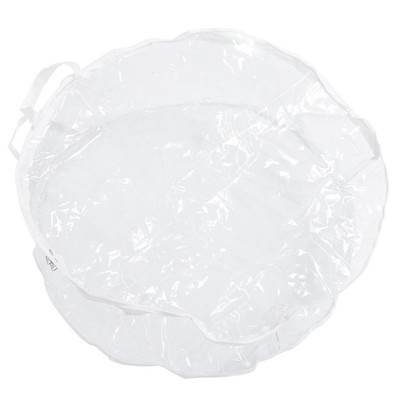  1 stück Weihnachtskranz Aufbewahrungstasche Transparent Runde
