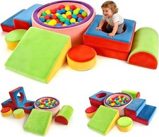 Soft Foam Climbing Blocks for Toddlers, 7-Piece Foam Blocks
