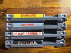 Dragon Warrior 1-2-3-4 Game Lot Nintendo NES Cleaned/Tested