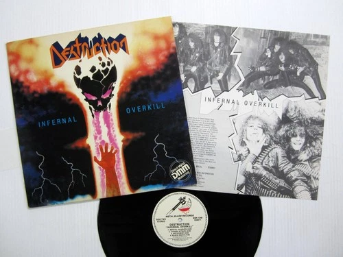 DESTRUCTION Infernal Overkill LP Metal Blade 1st press USA w/Inserts  b1425