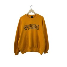 Vintage University Of Wyoming Sweatshirt XXL Gold Soffe Fleece USA Mens READ