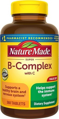 Nature Made Super B Complex 360 Tablets Vitamins For Energy And Immune Support