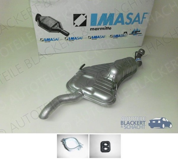 Imasaf ESD Auspuff Endtopf + Anbauteile für Saab 9-3 2.2 Tid 1998-2002-image