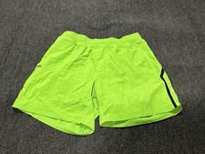 Rhone Shorts Mens Medium Green Drawstring Athletic Gym Running Perforated Lined