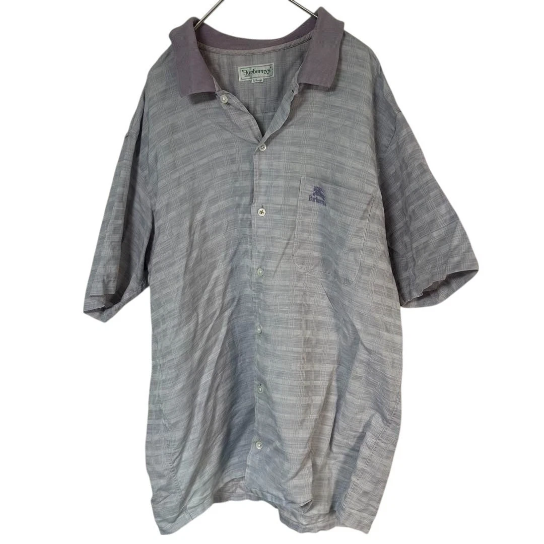 Camicia Burberry manica corta a righe taglia L impermeabile