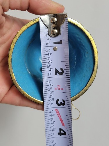 Cloisonne Vintage NOEL Weihnachtsglocke Baumschmuck emailliert Weihnachten Stechpalme - Bild 10 von 10