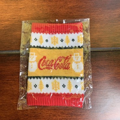 Coca Cola Green Bay Packers Christmas Sweater Koozie Can Holder NFL Coke