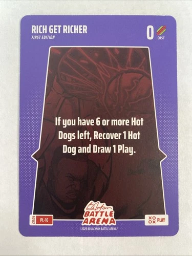 RICH GET RICHER #PL-16 Bo Jackson Battle Arena 2026 Play Card SP 1st Edition *ka