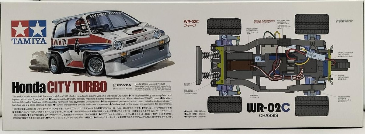 Tamiya Electric Rc Car Series 58611 1/10 Honda City Turbo Wr-02C
