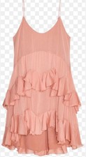 Zara ZW Collection Women s Short Layered Ruffled Pink Dress Sz M
