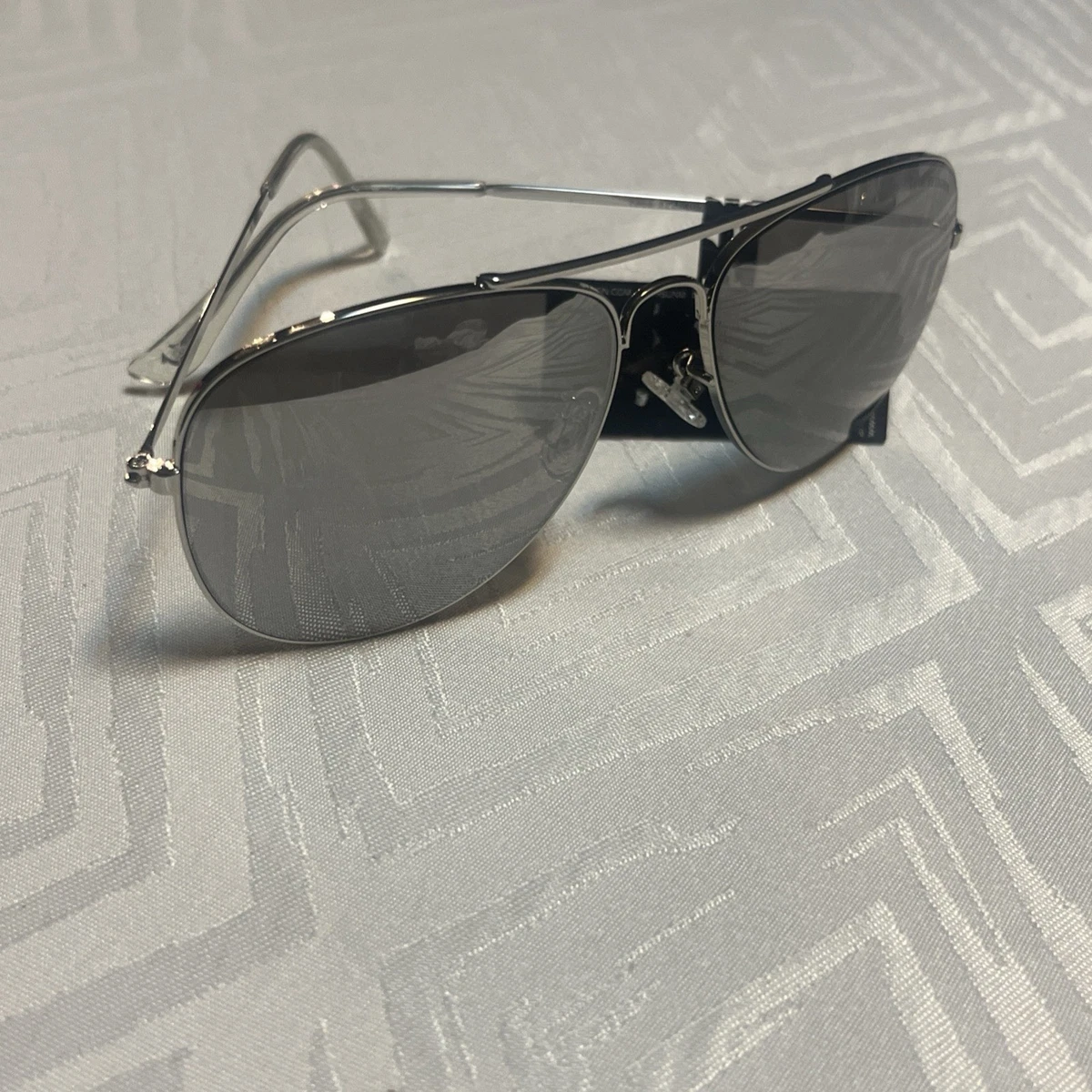 NWT TRUE RELIGION Aviator Sunglasses High Bridge Acetate Black Amber Lens Gold Gold/Dark Brown Double Bridge Metal Aviator Tinted  main image 3
