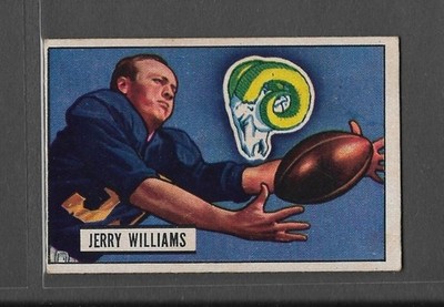 1951 Bowman #114 Jerry Williams (RC) (VG-EX) Los Angeles Rams
