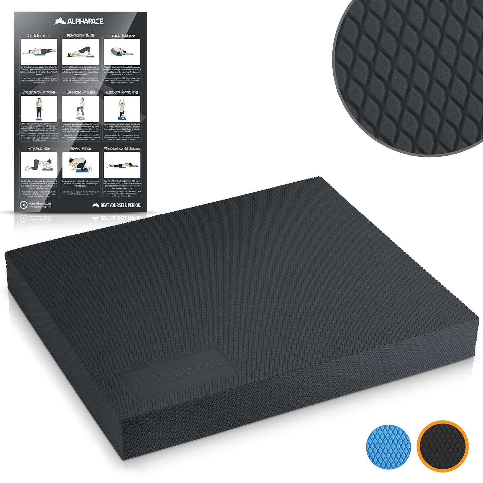 Tapis d'équilibre innovant grand format avec guide entraînement proprioception