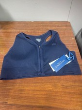Aeropostale Sport Front Zip Bra NAVY BLUE Size XL NWT