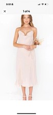 Show Me Your Mumu Verona Cowl Neck dress Dusty Blush Crisp XS In Original Bag