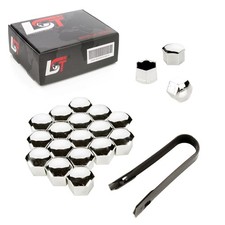 20x Abdeckkappen Radschraube Sechskant Kappen 17 mm chromfarben für CHEVROLET
