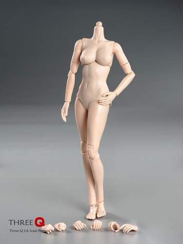 US 1/6 Woman Big Breasts Half-Seamless Female Movable Figure Pale Body Model Toy - Picture 2 of 23