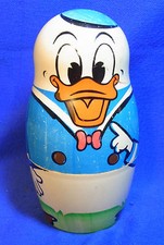 Vintage Walt Disney Matryoshka Donald Duck Family Russian nesting Doll W 