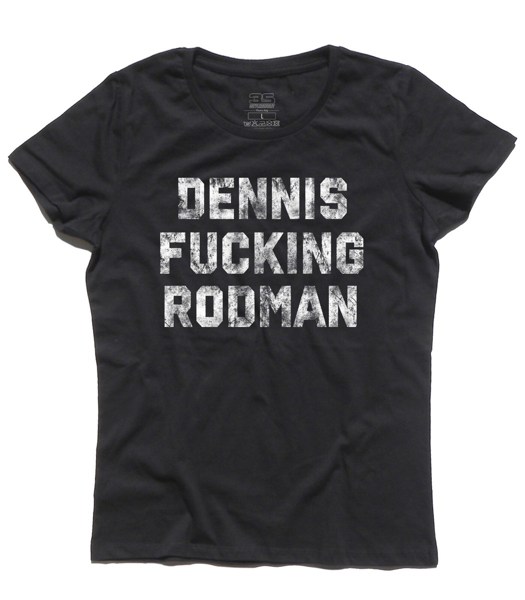 T-shirt donna Dennis Fucking Rodman NBA Chicago Bulls Pistons Detroit basket