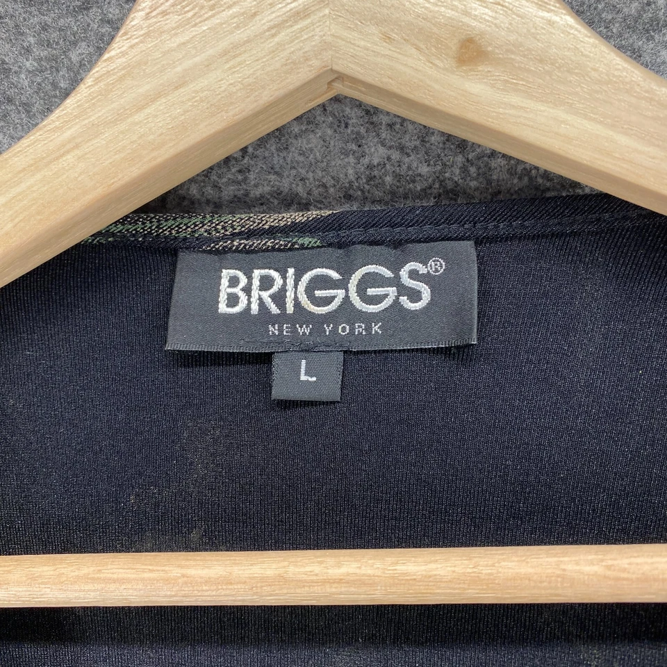 Blusa Briggs Mujer L Grande Negra Floral Manga Larga Cuello Redondo Pullover Informal Foto 3 de 4