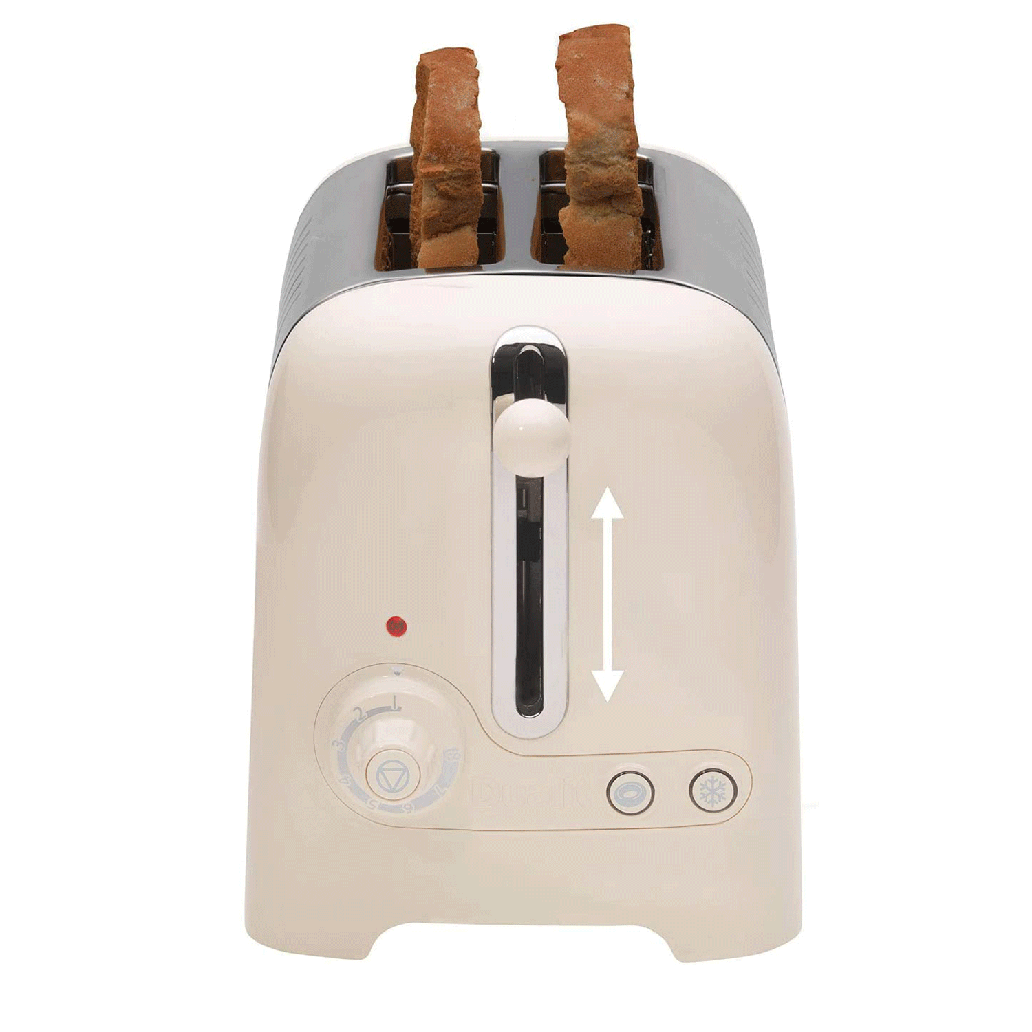 Dualit Lite 2Slot Toaster 1.1 kW, 1100W Stainless Steel, Cream/Gloss