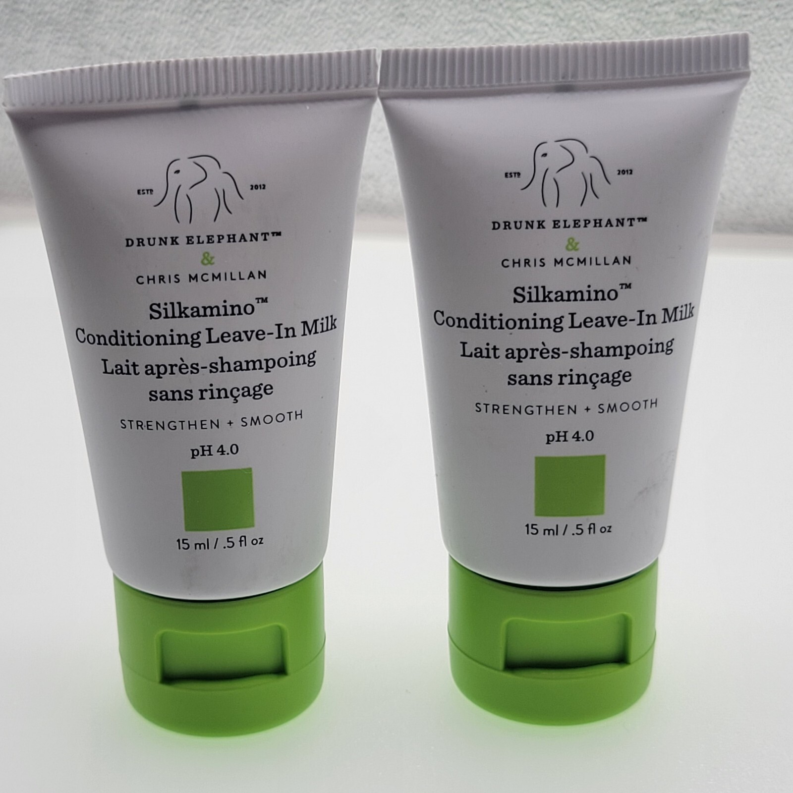 Lot x2 Drunk Elephant Silkamino Conditioning LeaveIn Milk Travel 0.5oz