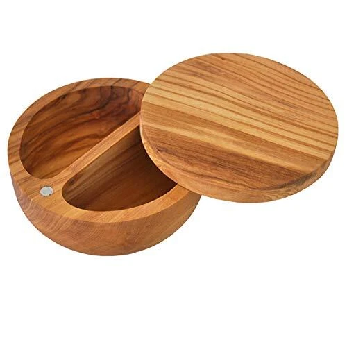 Naturally Med Olive Wood Salt Keeper - Thumbnail 3