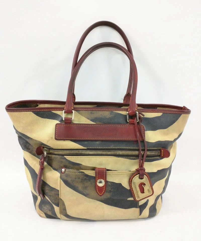 Authentic Dooney & Bourke Florentine Vacchetta Leather Zebra Satchel SN:J0574949