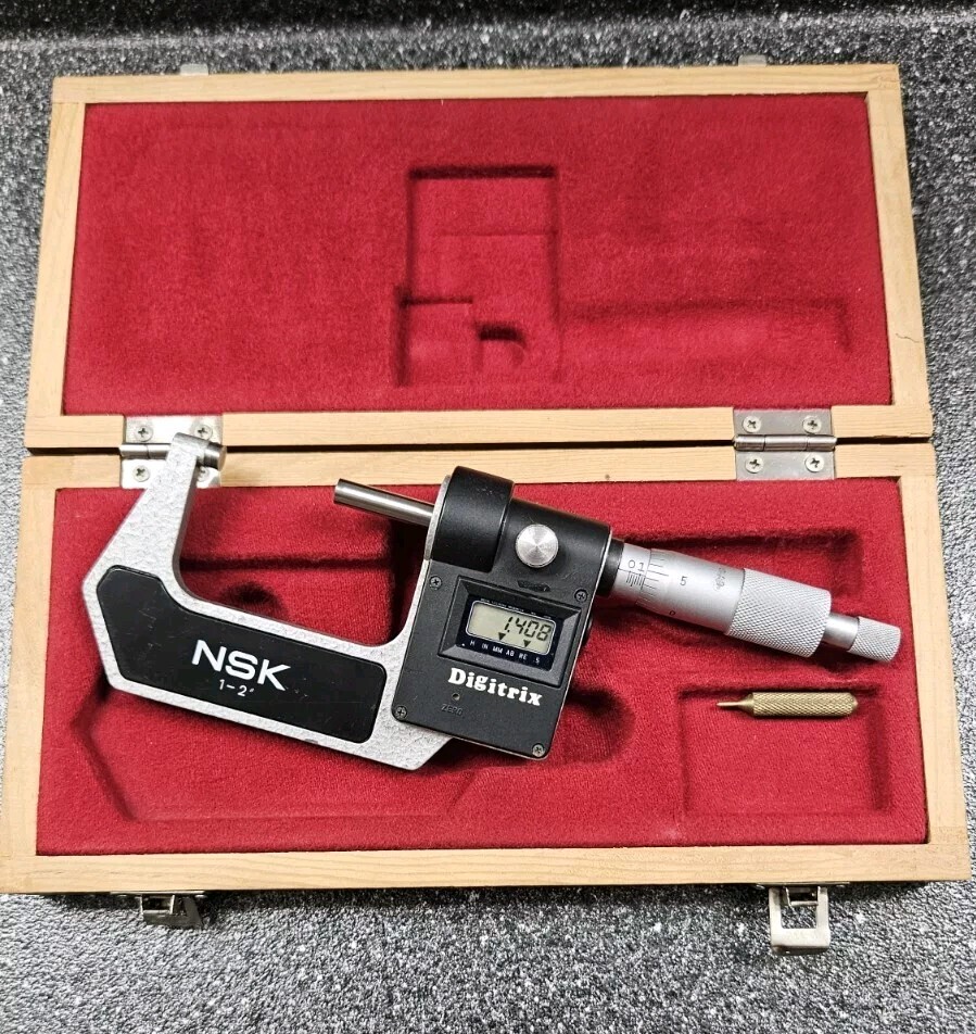 Micromètre Numérique Fowler & NSK Digitrix II 0-25 Mm – Outillage De Précision Métrique, état Fonctionnel