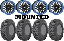 Kit 4 GBC Parallax 33x10-15 on High Lifter HL23 Beadlock Matte Black Blue FXT