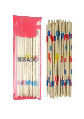 New Mikado Wooden Pick Up Sticks Kids Traditional Retro Game Party ...